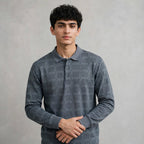 Sap Jacquard Knit F/S Pocket Polo T-Shirt