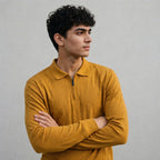 Men's Jacquard Knit Full Sleeve T-Shirt