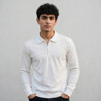 Men's Jacquard Knit Full Sleeve T-Shirt