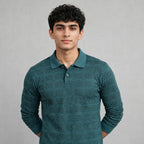 Sap Jacquard Knit F/S Pocket Polo T-Shirt
