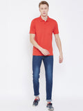 Neva Men cotton rich casualwear Summer Polo Half Sleeve T-Shirt - Rust