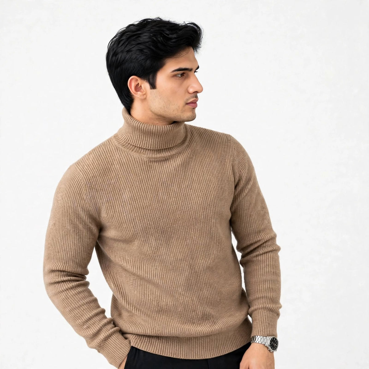 Gents High Neck Ribbed Under Jacket