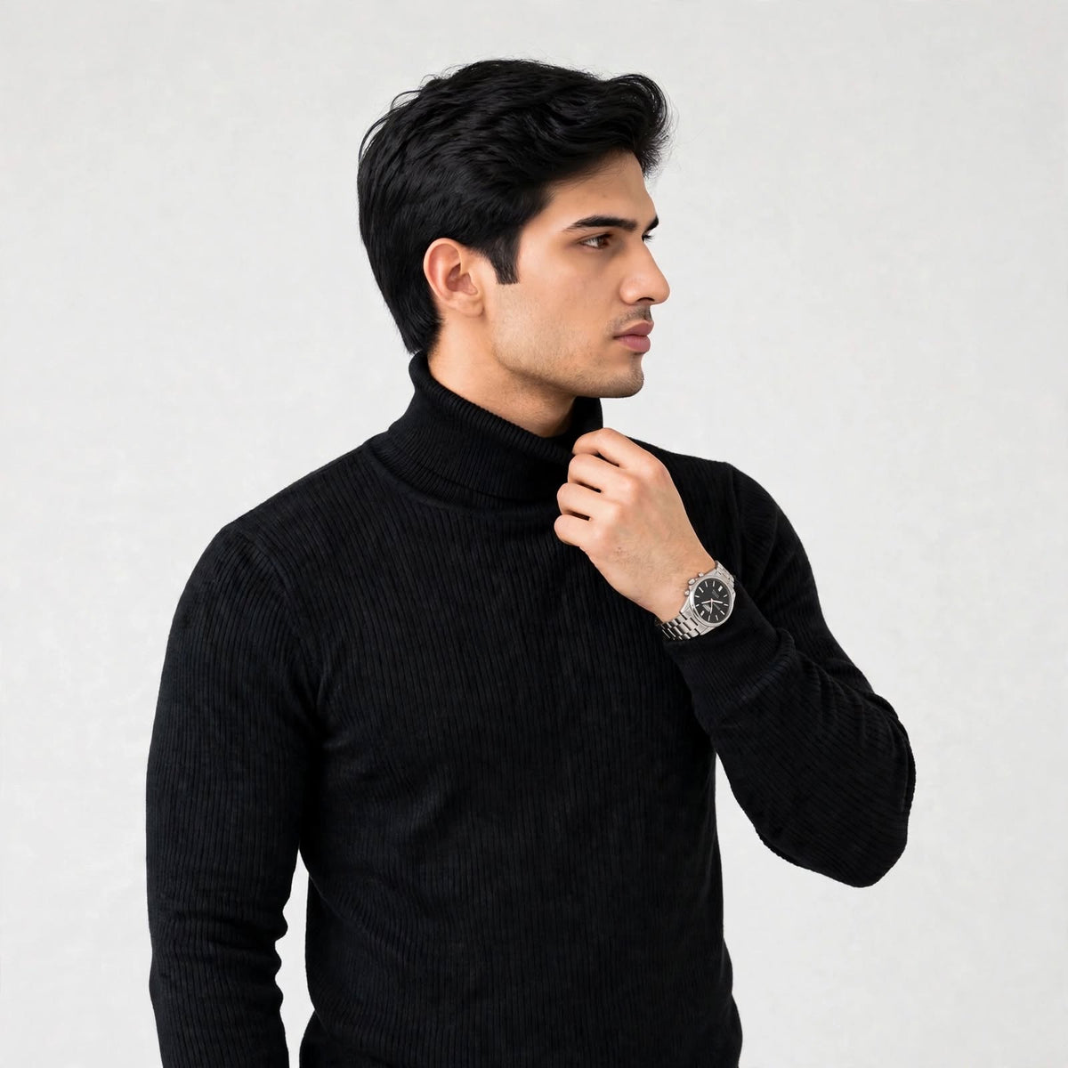 Gents High Neck Ribbed Under Jacket