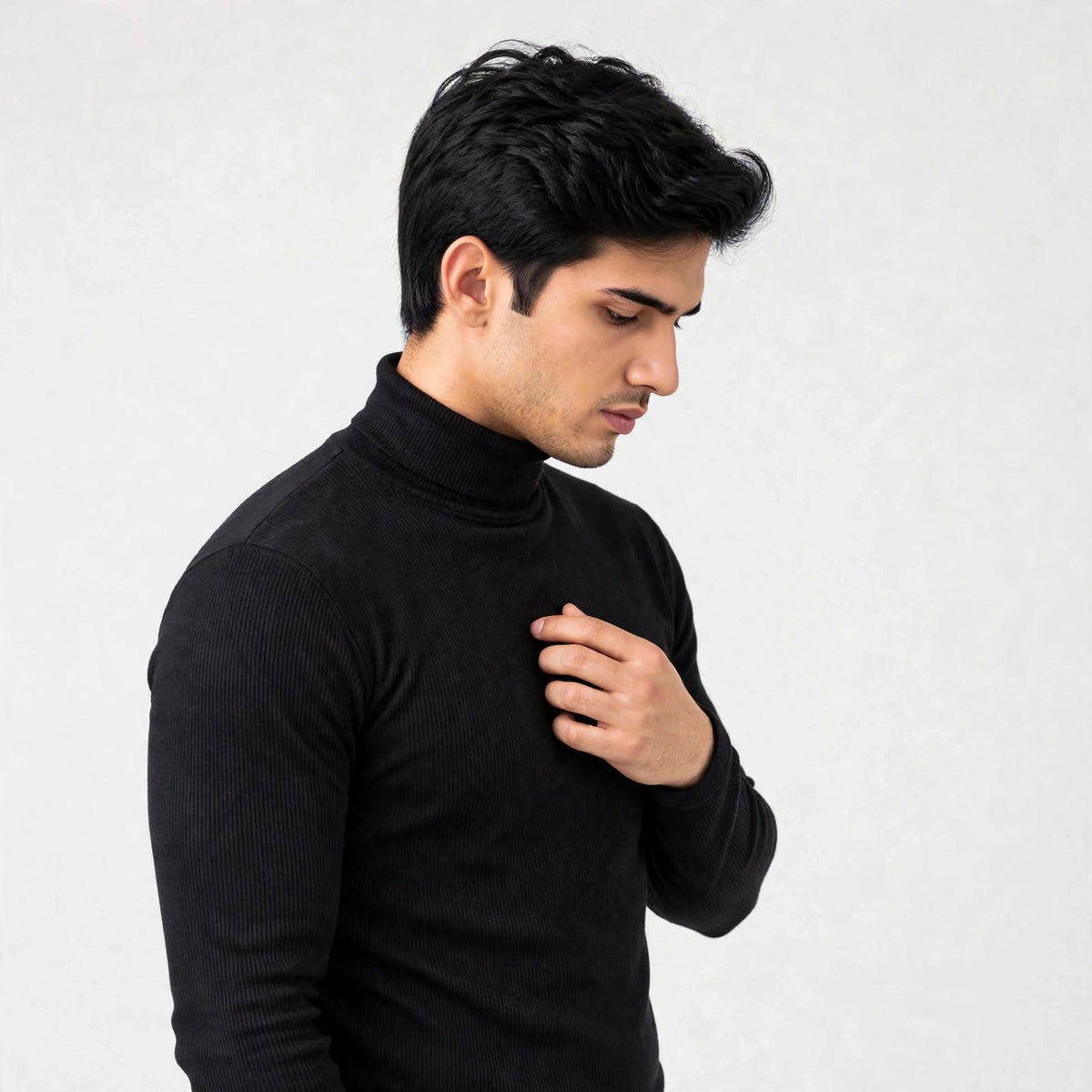 Gents High Neck Ribbed Under Jacket