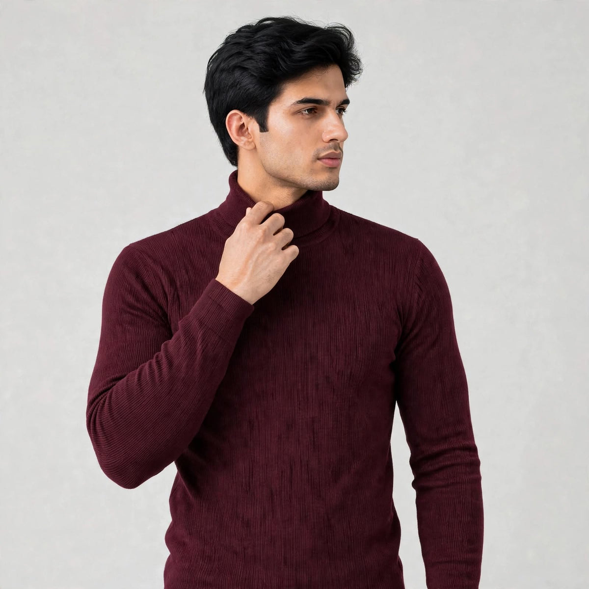 Gents High Neck Ribbed Under Jacket