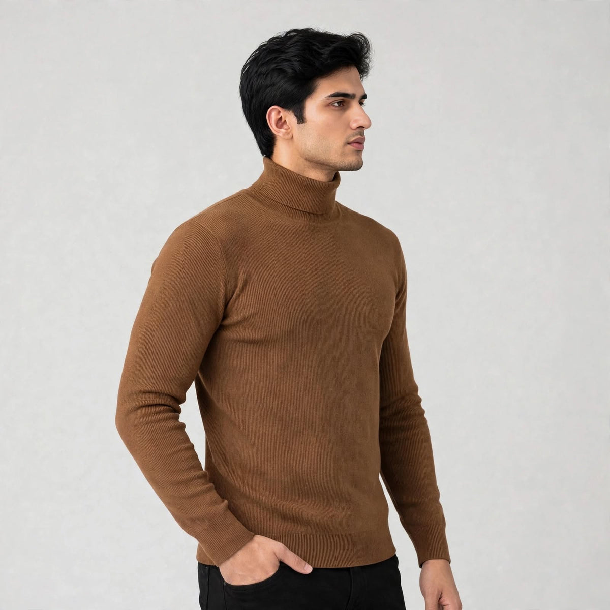 Gents High Neck Ribbed Under Jacket