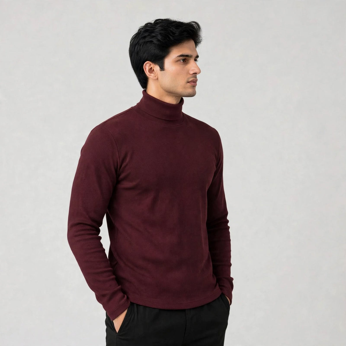 Gents High Neck Ribbed Under Jacket