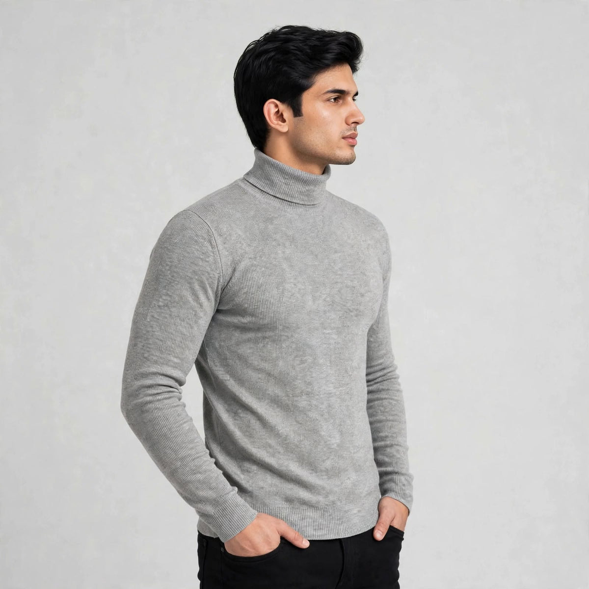Gents High Neck Ribbed Under Jacket