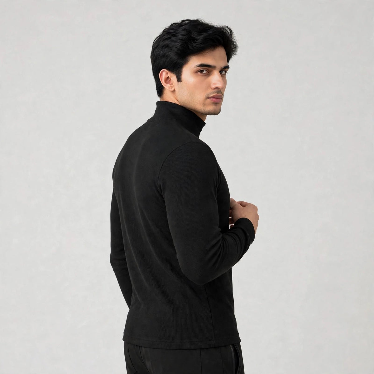 NEVA Gents Flat Back Rib T-Neck Layering Under Jacket