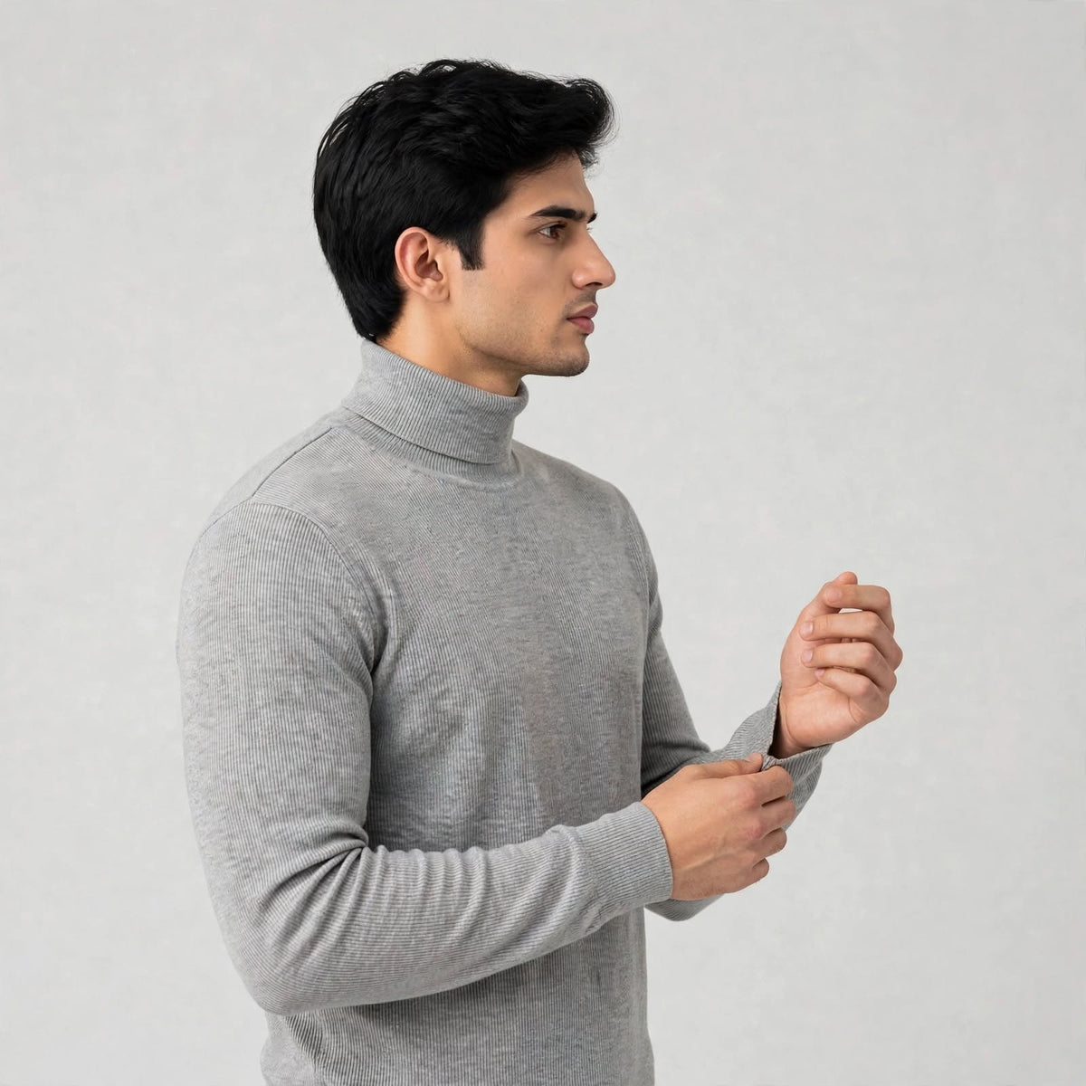 Gents High Neck Ribbed Under Jacket