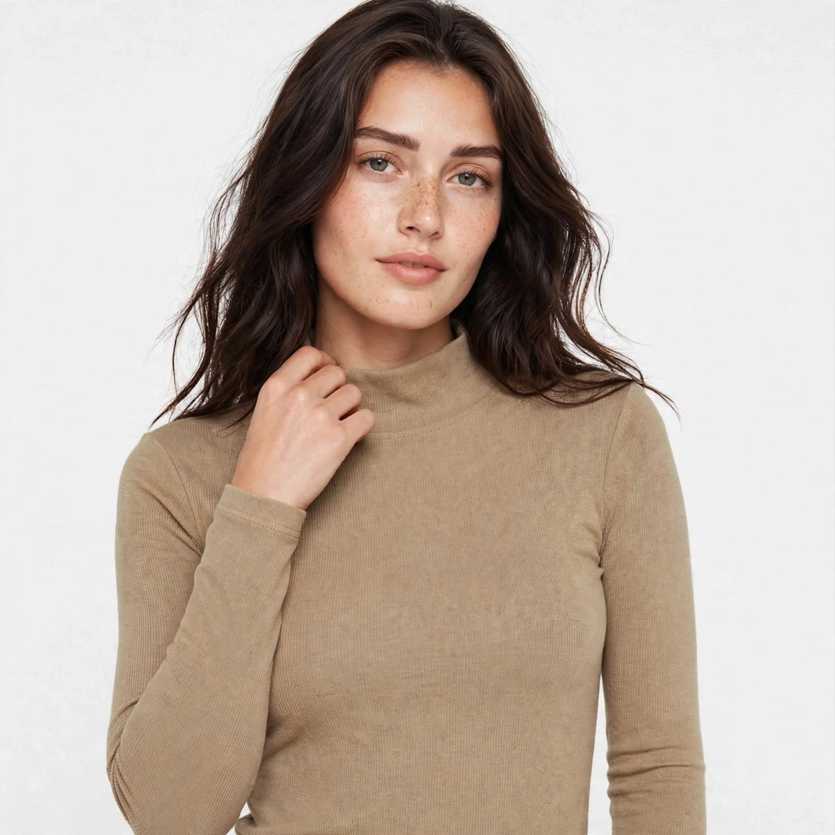 Ladies Ribbed High Neck Under Jacket