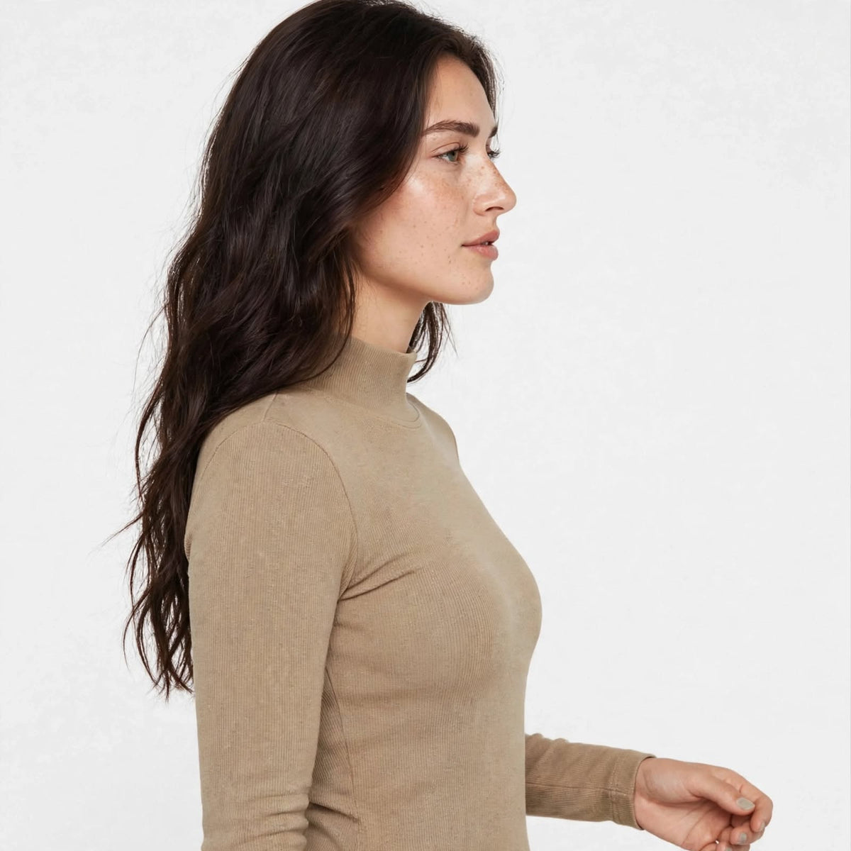 Women's Ribbed Turtle Neck Under Jacket