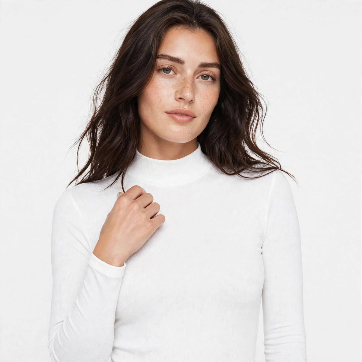 Women's Ribbed Turtle Neck Under Jacket