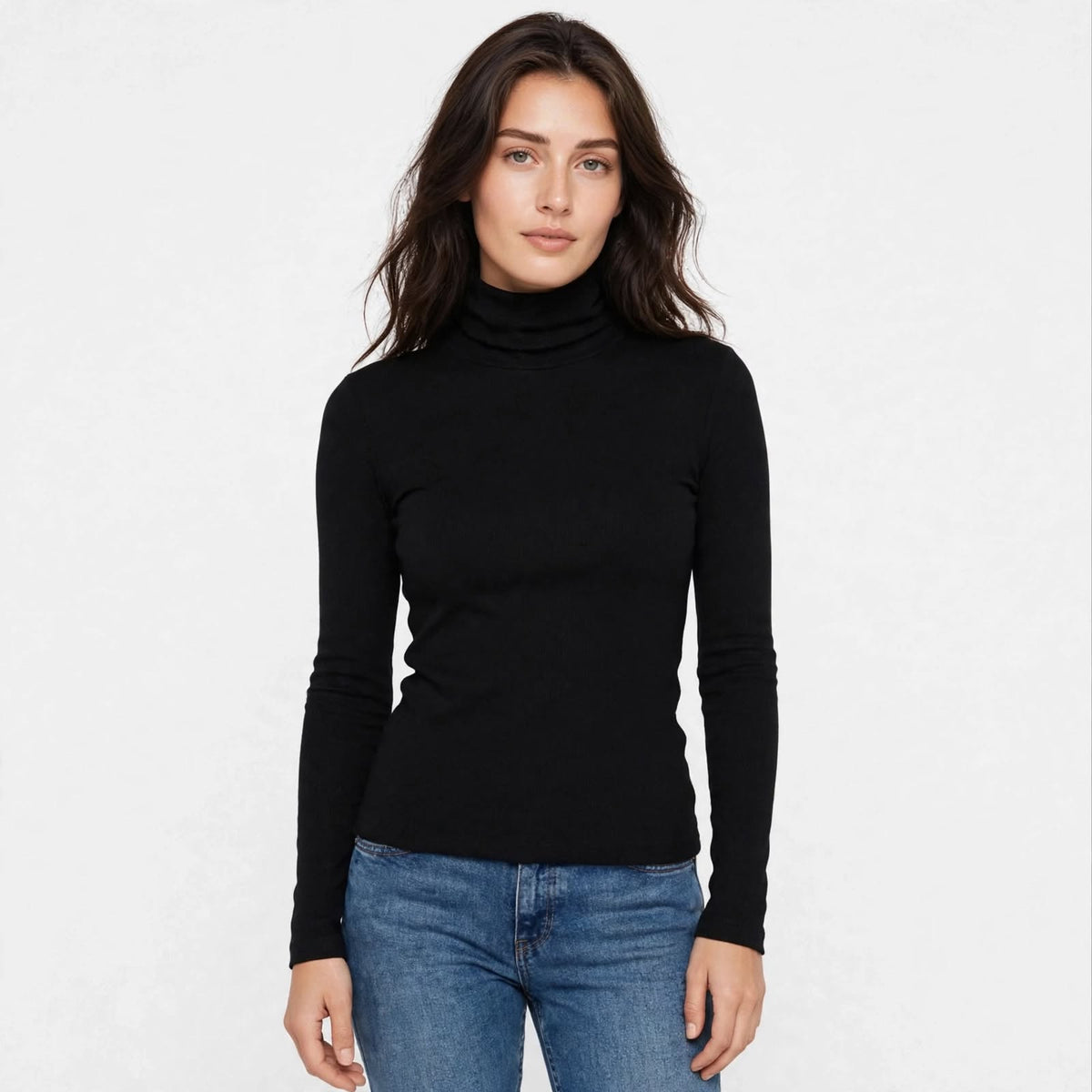 Ladies Ribbed High Neck Under Jacket