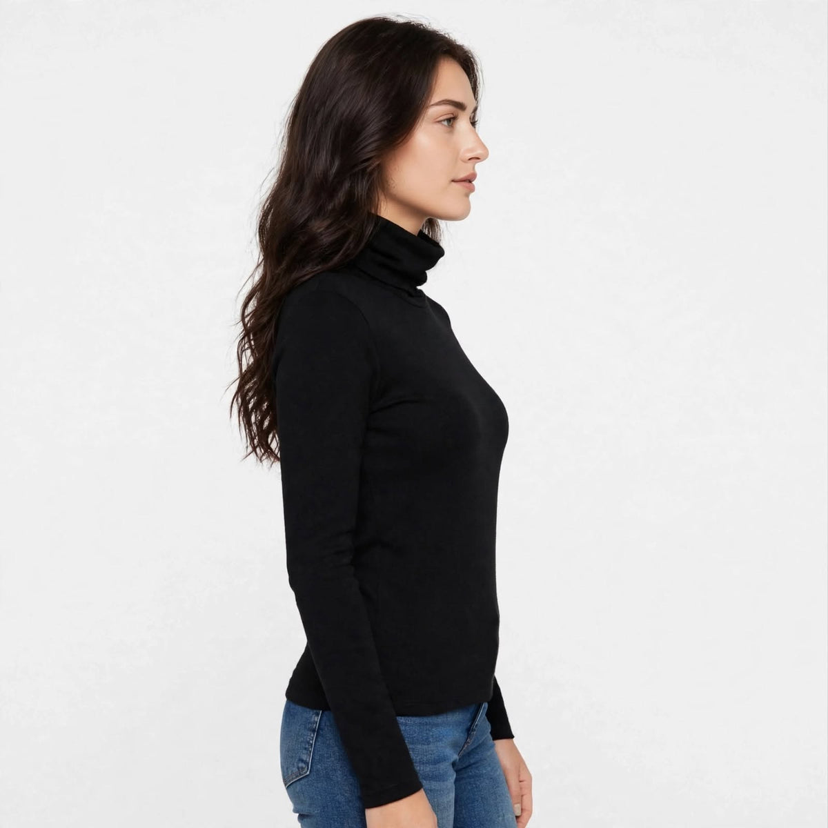 Ladies Ribbed High Neck Under Jacket