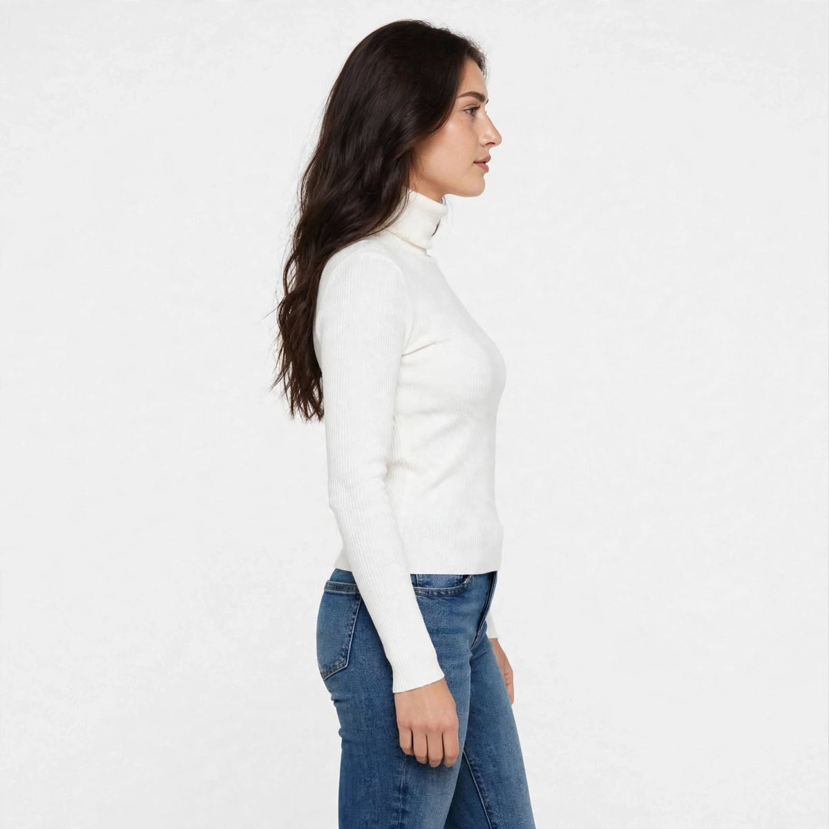 Ladies Ribbed High Neck Under Jacket
