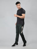 Neva Men Half Sleeve Round neck T-shirt Solid Pattern- Black