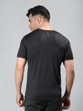 Neva Men Half Sleeve Round neck T-shirt Solid Pattern- Black