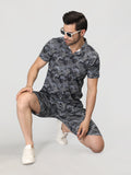 Neva Men Co-ord Set 1 Half Sleeve T-shirt and 1 bermuda shorts printed pattern