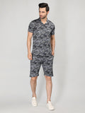 Neva Men Co-ord Set 1 Half Sleeve T-shirt and 1 bermuda shorts printed pattern