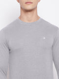 Neva Men Round Neck Full Sleeve Thermal Upper & Bottom Set- Milange Grey (Glaccia)