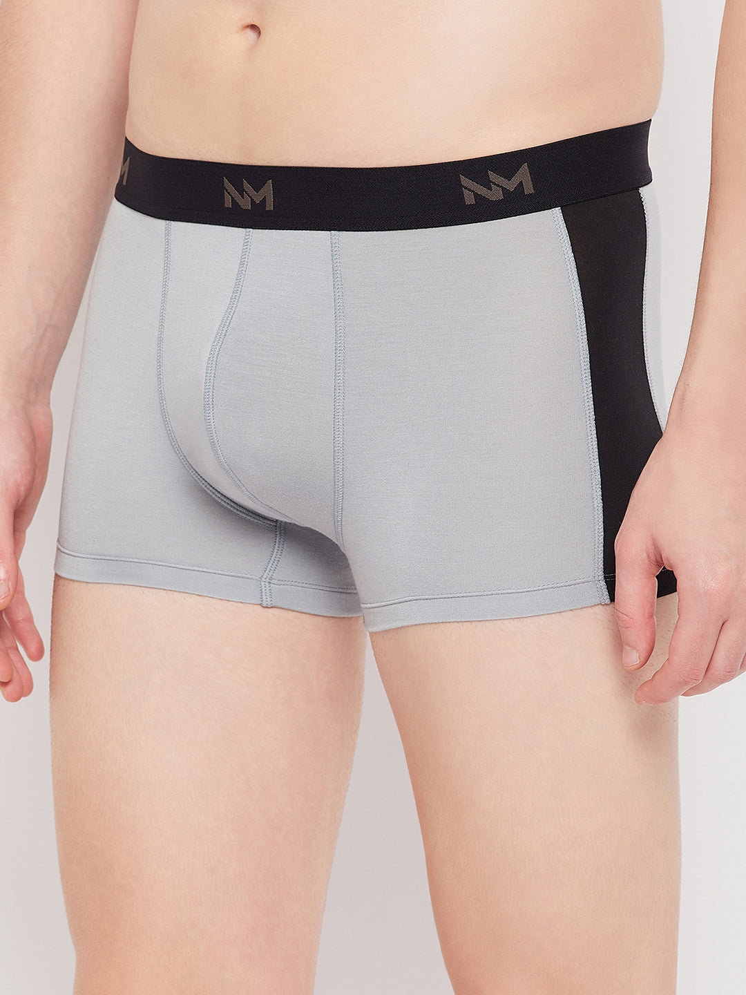 Neva Modal Solid Ultra Short Trunk Underwear for Men- Sea Green, Maroon, Silver Grey Collection (Pack of 3)