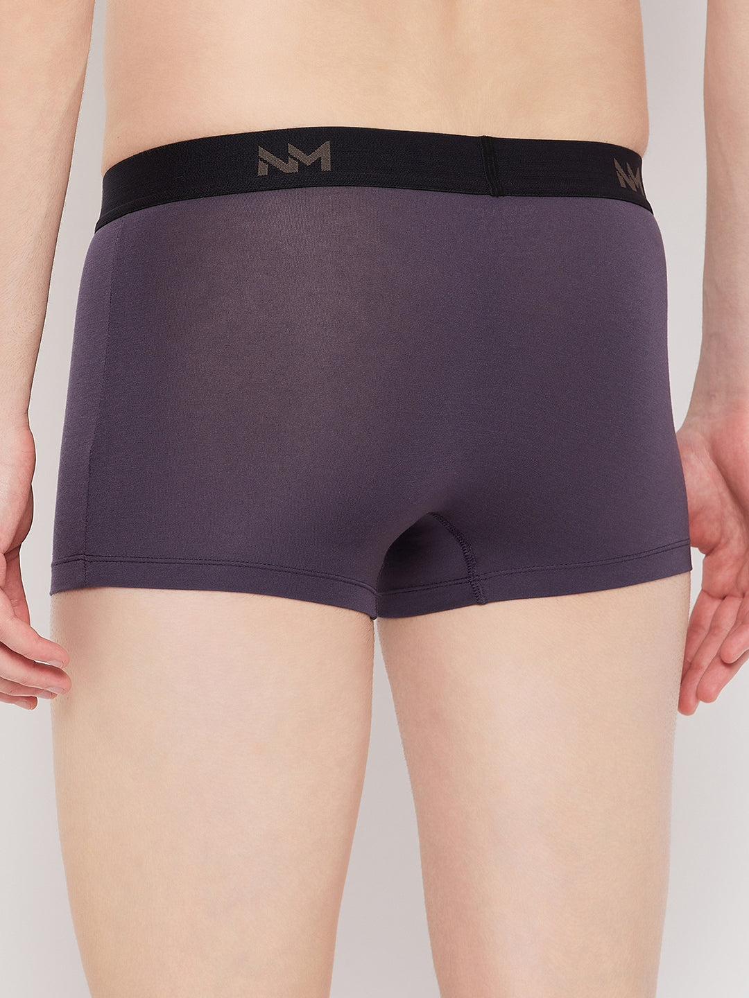 Neva Modal Solid Ultra Short Trunk/Underwear for Men-  Black, Olive, Steel Grey Collection (Pack of 3)