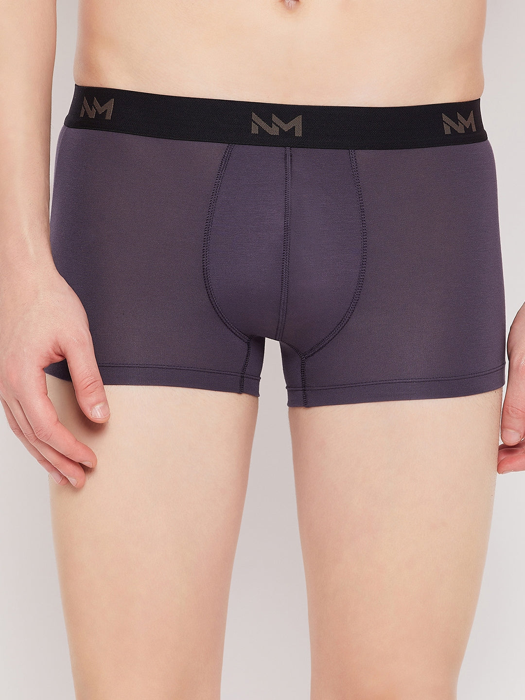 Neva Modal Solid Ultra Short Trunk Underwear for Men- Blue, Olive, Steel Grey Collection (Pack of 3)
