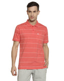 T-Shirt Pin Stripe For Men- Coral Milange