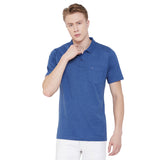 Neva Polo Neck Men's T-Shirt in Solid Pattern Half Sleeve