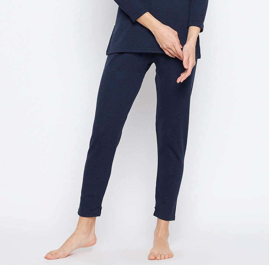 Neva Women Lower with Elasticated Waist- Denim Milange (Glaccia)