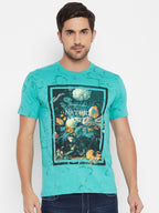 LIVFREE Round Neck Men's T-Shirt in Printed Pattern Half Sleeve