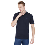 Neva Polo Neck Men's T-Shirt in Solid Pattern Half Sleeve