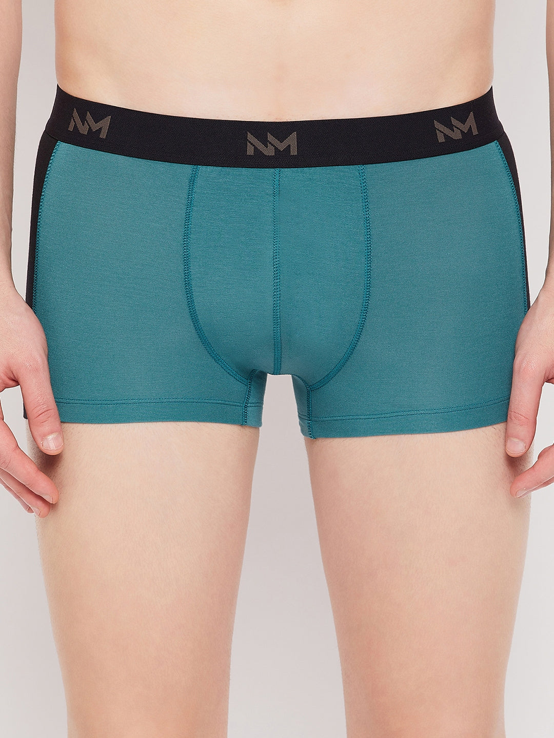 Neva Modal Solid Short Trunk Underwear for Men- Olive, Sea Green, Silver Grey Collection (Pack of 3)