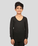 Neva Velveti Scoop Neck Full Sleeves Upper and Lower Warmer/Thermal Upper for Kids Unisex (For Boys and Girls)-Anthra