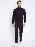 Livfree Men's Solid Tracksuit - Black (Zipper)
