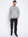 Livfree Men's Solid TrackSuit - 5% Milange Grey/Black