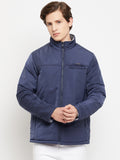 Livfree Mens Reversible Full Sleeve Zipper Jacket- Denim