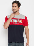 LIVFREE Round Neck Men's T-Shirt in Printed Pattern Half Sleeve