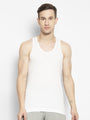 Men's Neva Koolin White Round Neck Sleeveless Sandow Vest - Cotton, Extra Soft, Creating Koolin Effect for Comfort - Ideal for Summer, Gym, and Everyday Wear- Pack of 6 Pcs