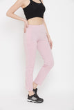 Livfree Graphic Printed Track Pants For Women- Pink Mix