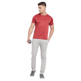 Neva Men Kc Sinker Fabric Trackpant with One Side Zip Pocket- Light Grey