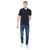 Neva Polo Neck Men's T-Shirt in Solid Pattern Half Sleeve