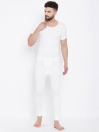 Men's Thermal Round Neck Half Sleeve - Off White (Velveti)
