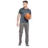 Neva Men Two Tone Cotton Rich Trackpant with Contrast side Piping- Anthra