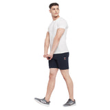 Neva Men Cotton Rich Solid Color Bermuda- Navy