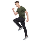 Neva Men's Sweatfree Trackpant with Single Side Zipped Pocket-Black