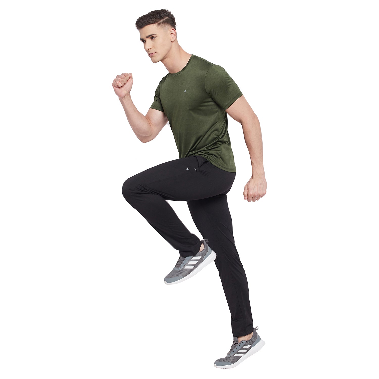 Neva Men's Sweatfree Trackpant with Single Side Zipped Pocket-Black