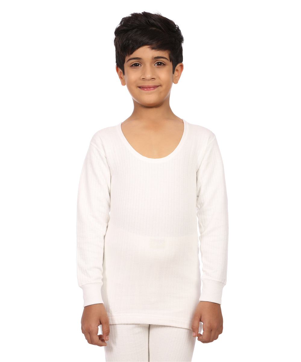 Neva Modal Scoop Neck Full Sleeves Upper and Lower Thermal Upper for Kids Unisex (For Boys and Girls)