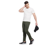 Neva Men Kc Sinker Fabric Trackpant with One Side Zip Pocket- Olive